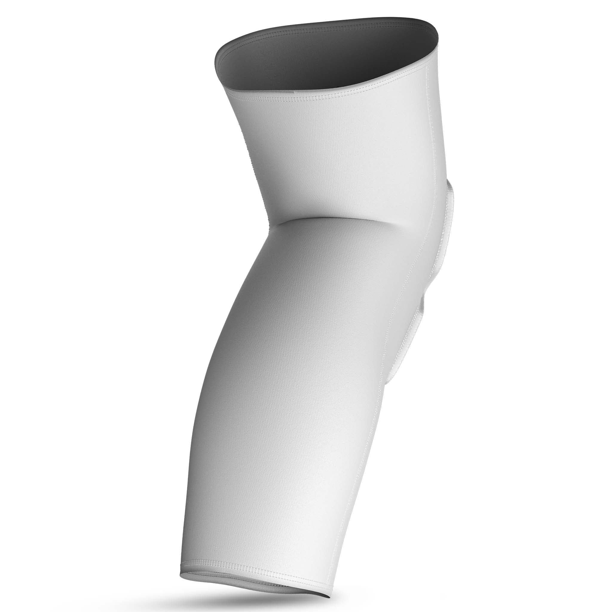 White Compression knee support long 6253, sports support, back page view