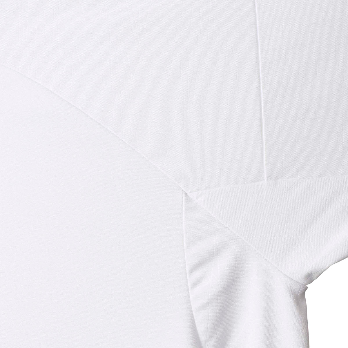 Closeup of white Player shirt S/S Spain woman v25, Match & Training wear football, showing fabric and seams