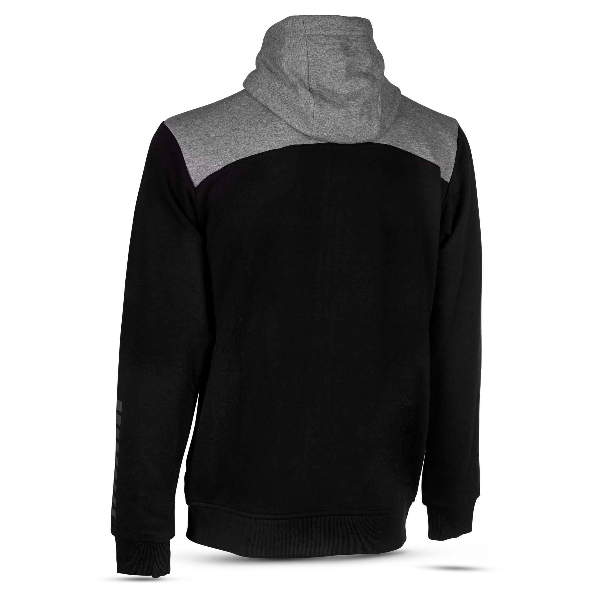 Oxford Zip hoodie #colour_black/grey