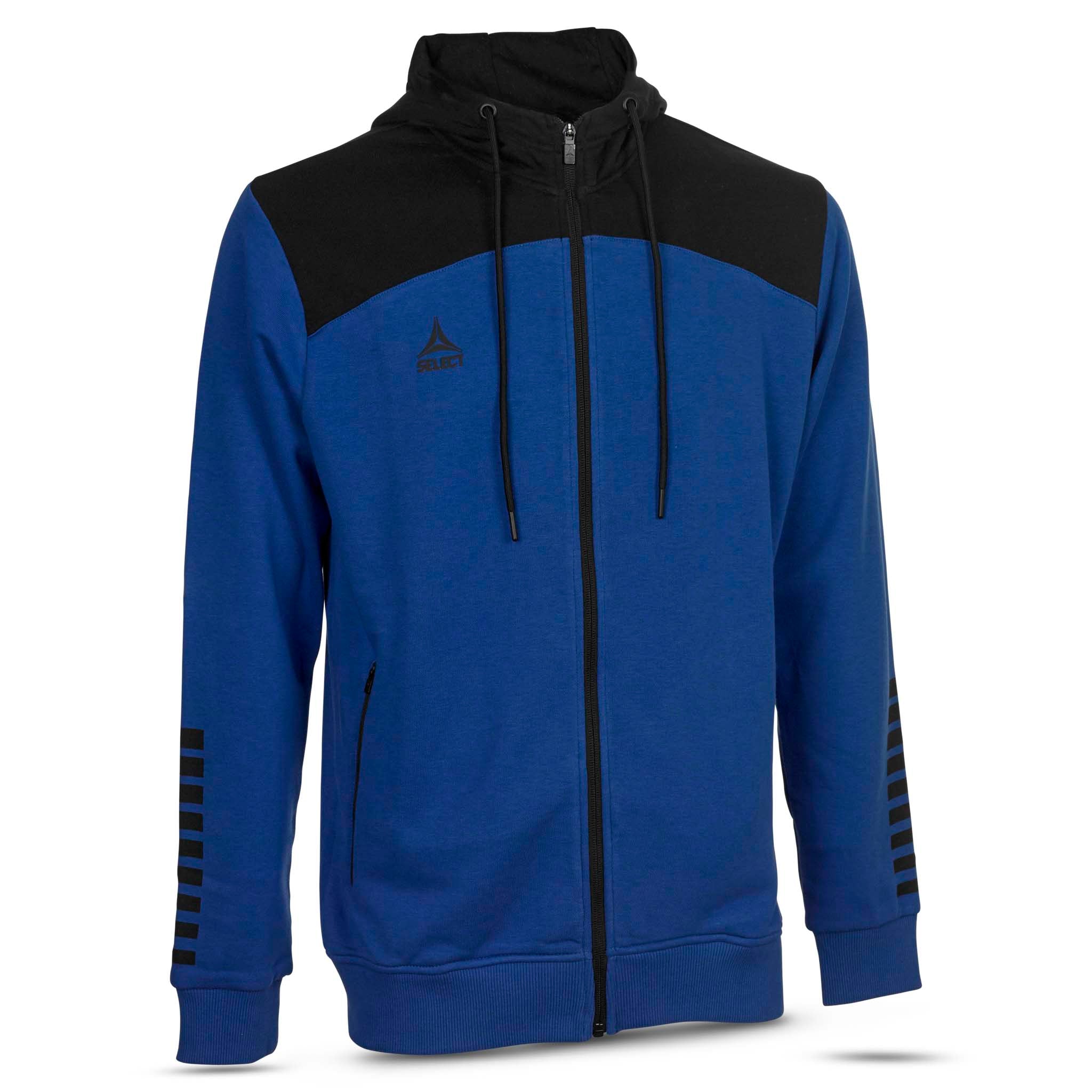 Oxford Zip hoodie #colour_blue/black