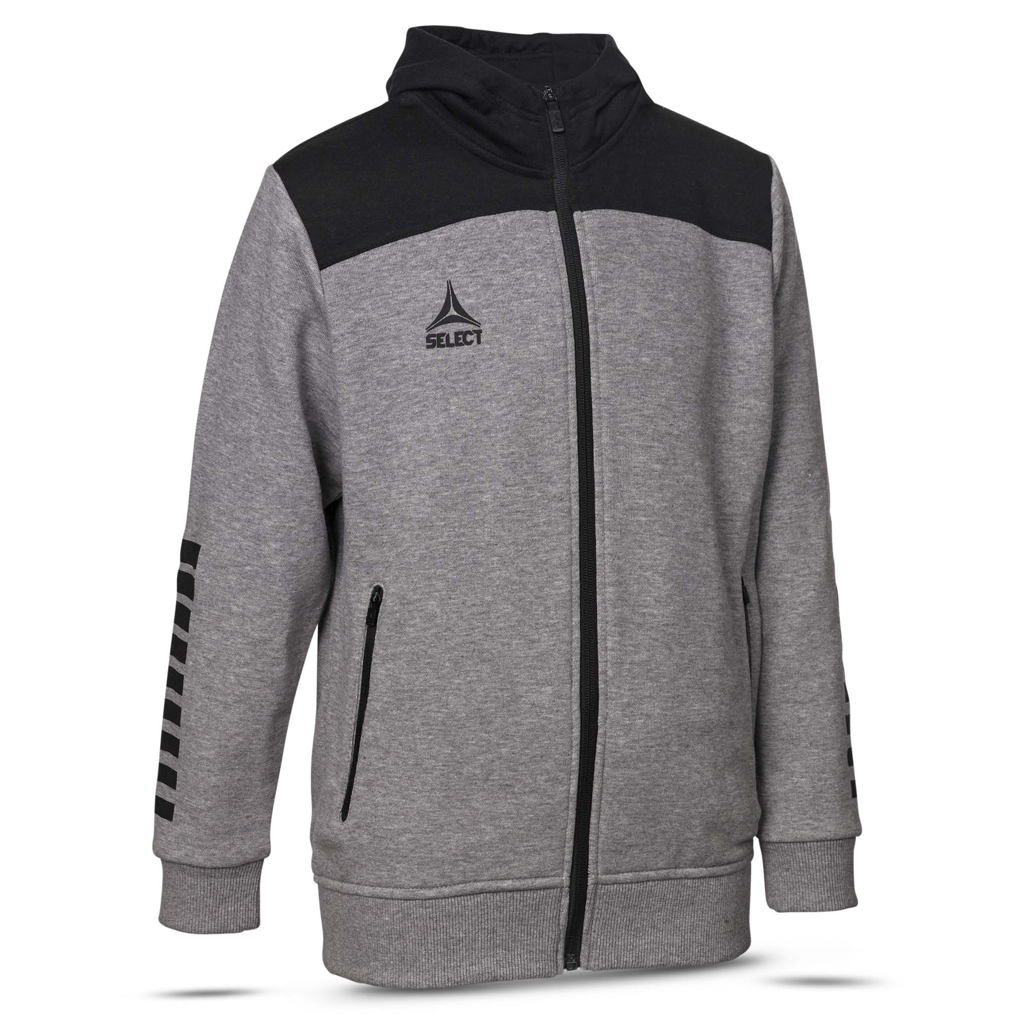 Oxford Zip hoodie - Kids #colour_grey/black
