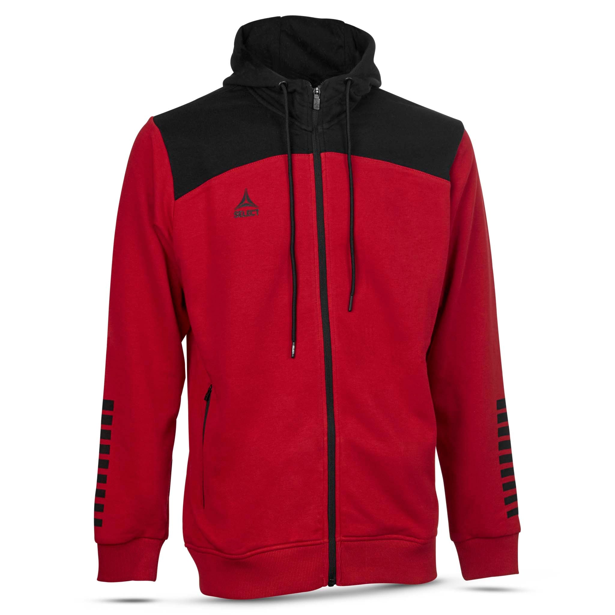 Oxford Zip hoodie #colour_red/black