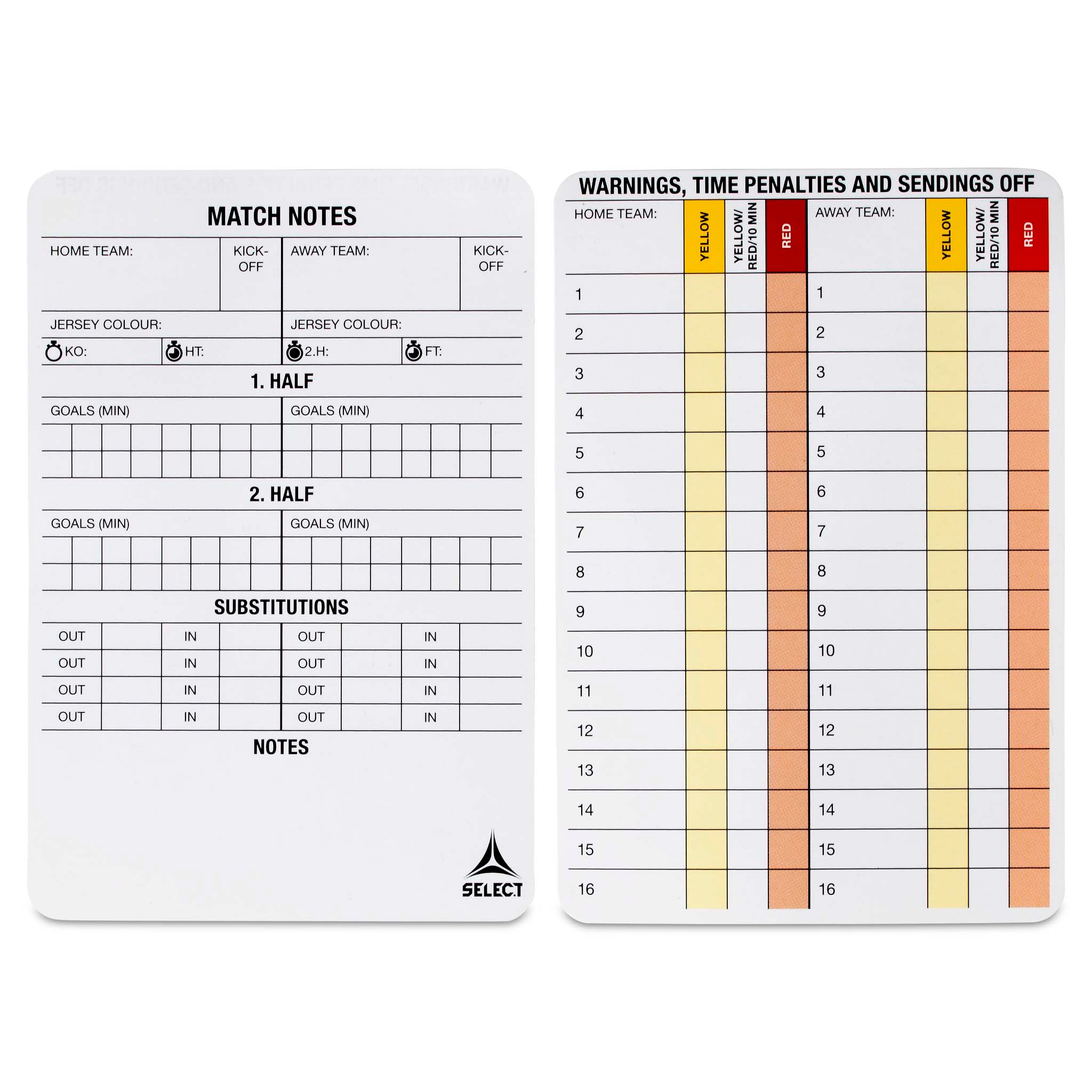 Referee game cards