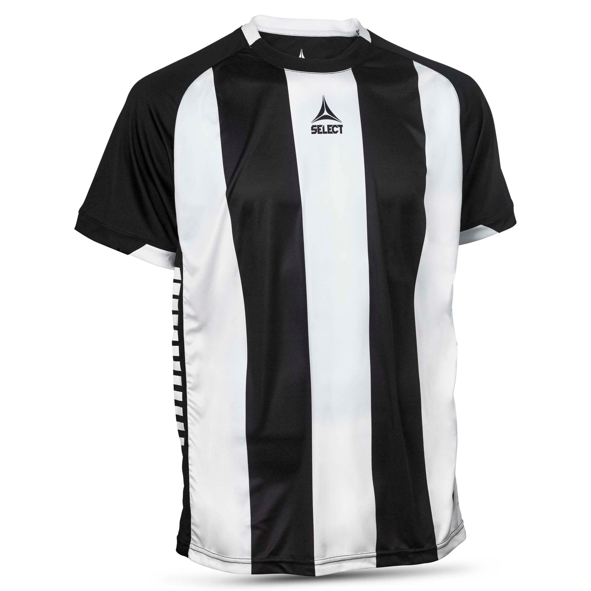 Spain Short Sleeve player shirt striped #colour_black/white