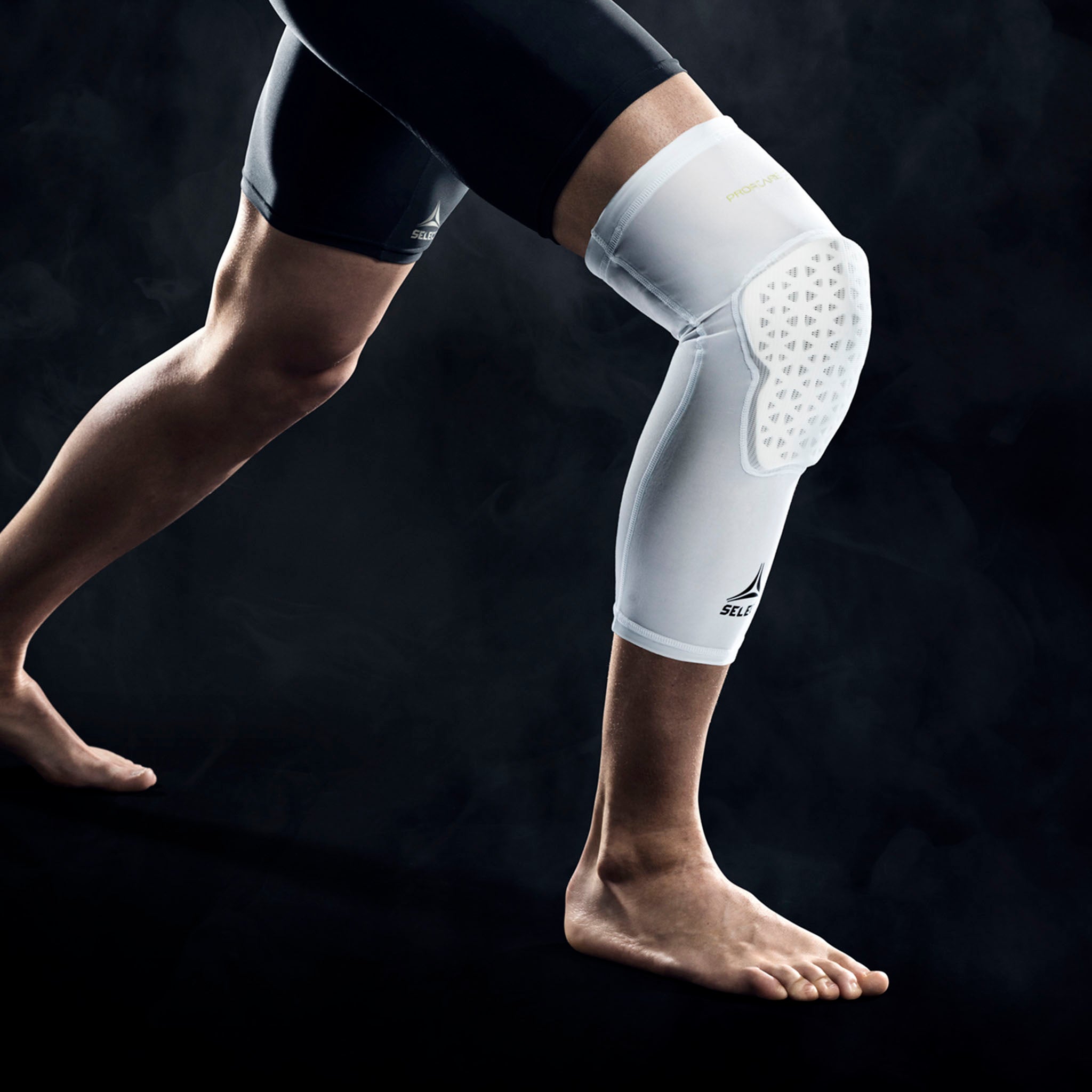 Knee support compression - Long #colour_white